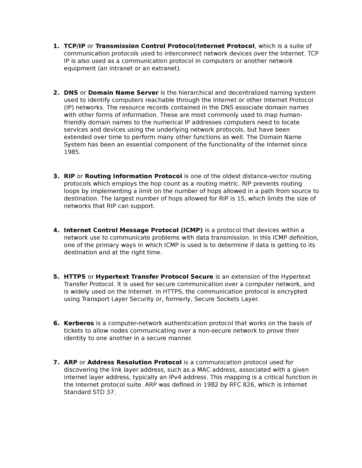 Networking - notes - TCP/IP or Transmission Control Protocol/Internet ...