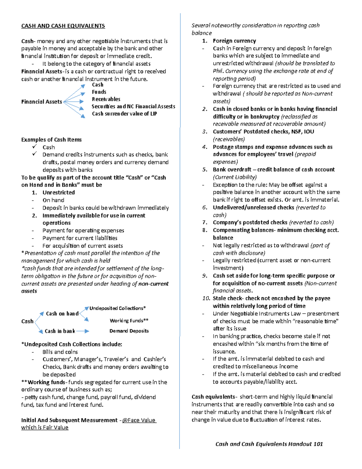 Summaryofcashandcashequivalents compress CASH AND CASH