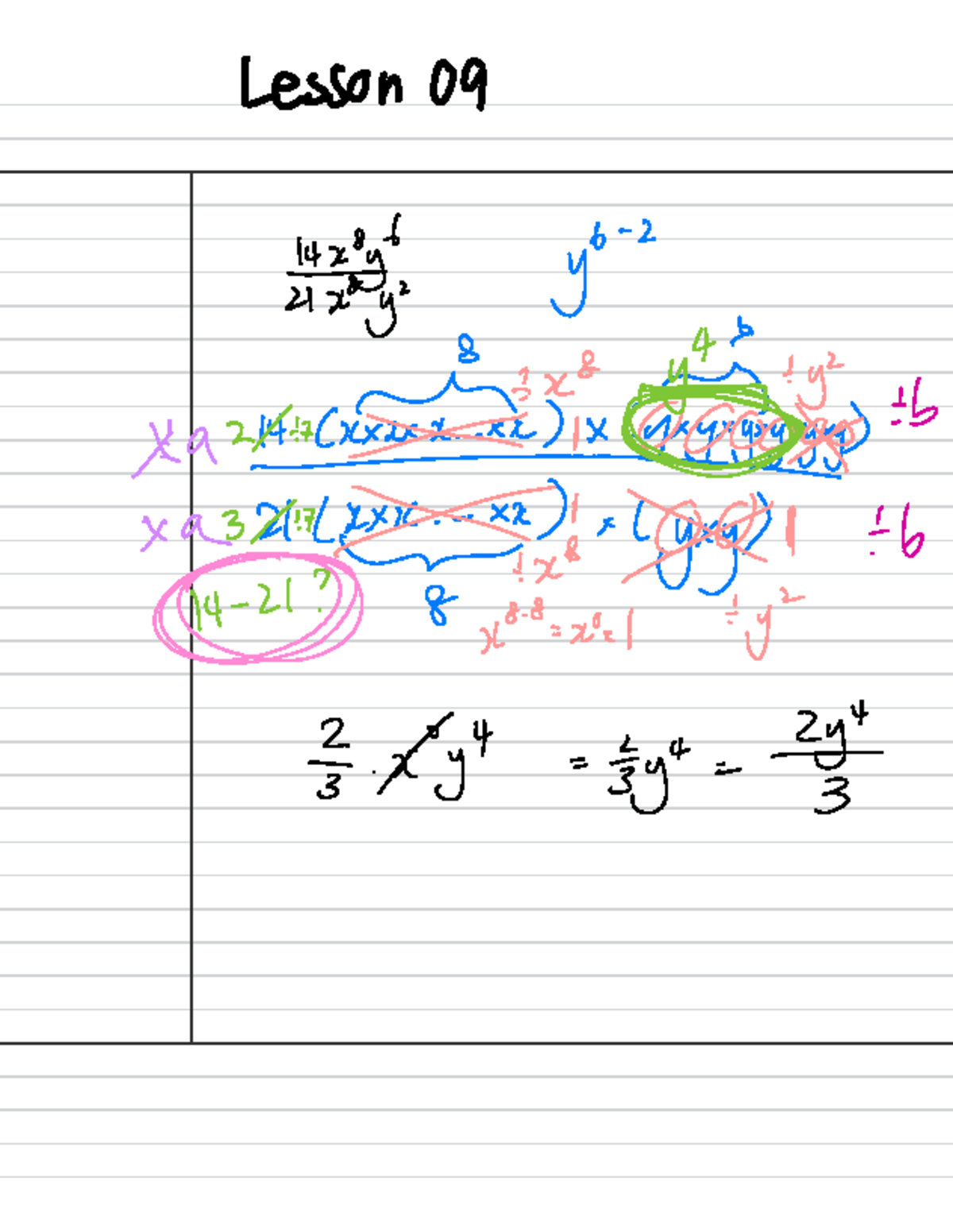 MATH1111 Q Set 2 - Lesson 09 6 21x8y 2 cify Y 6- 145 + y 8 =x Y M * b ...