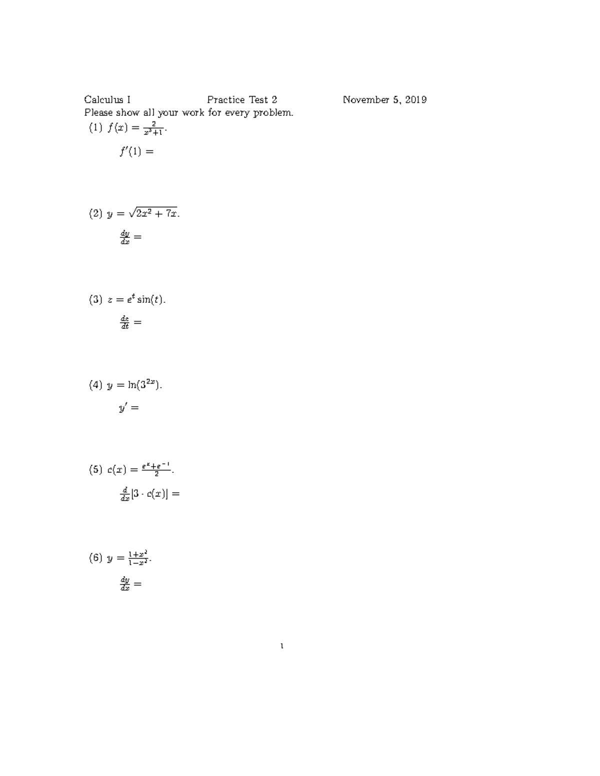 Chapter-3-Review - Lecture Notes 3 - Calculus I Practice Test 2 ...