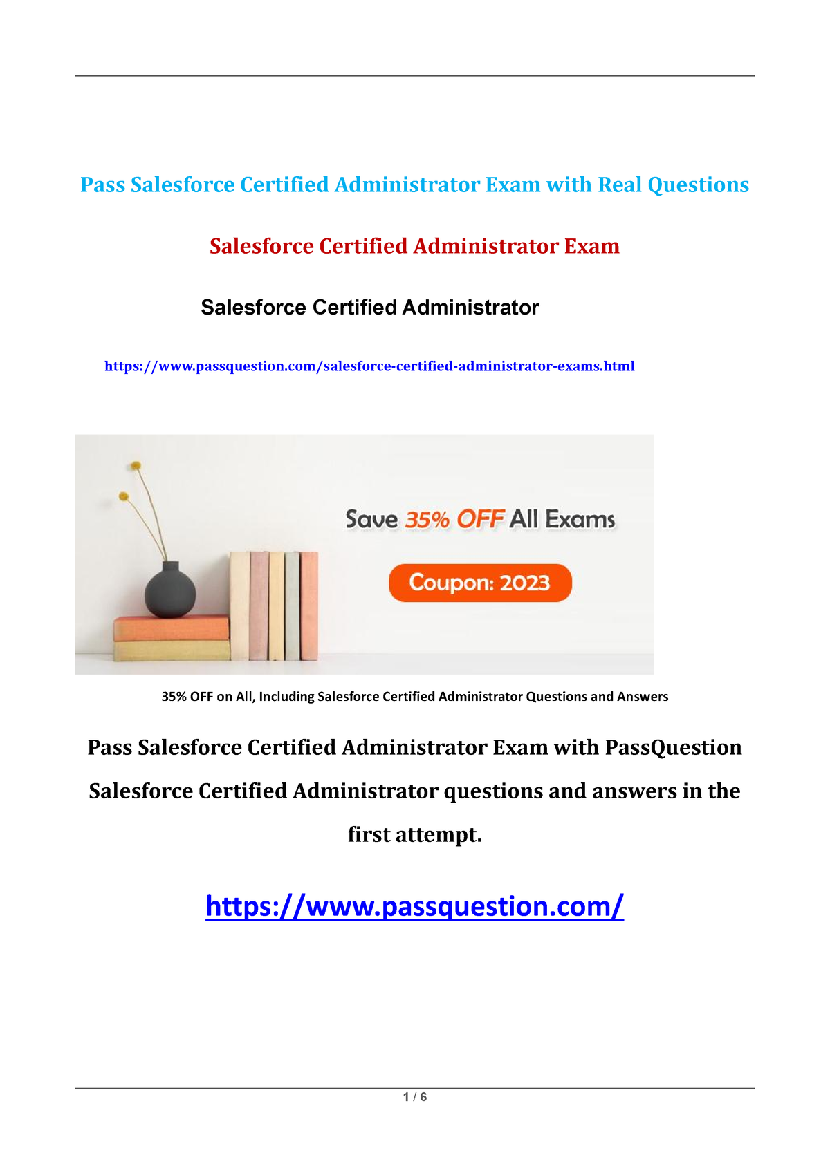 Salesforce Certified Administrator Exam Questions - Pass Salesforce ...