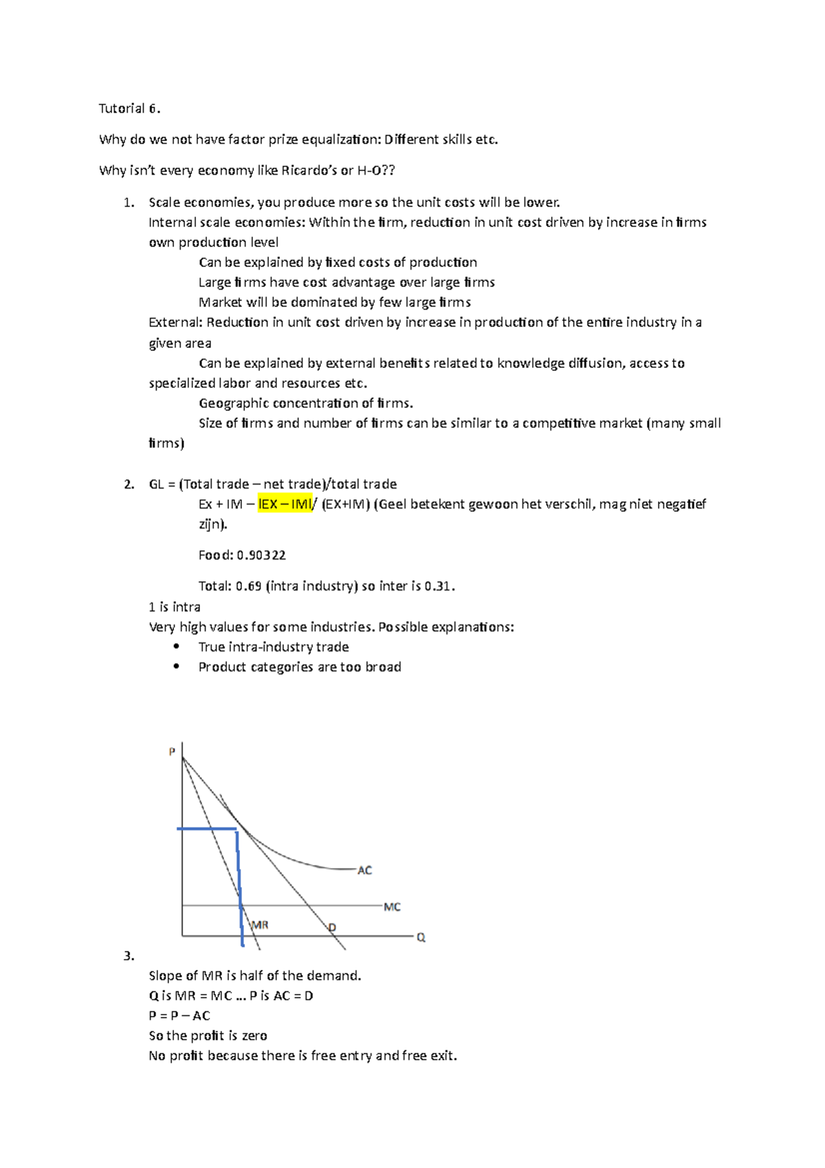 Tutorial 6 Tutorial 6. Why do we not have factor prize equalization
