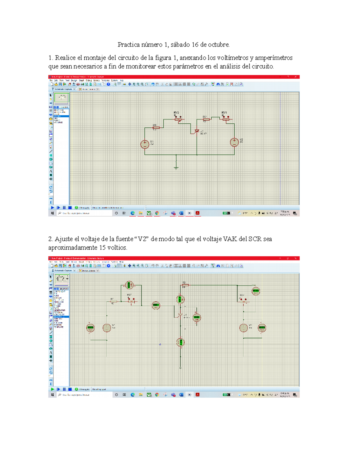 Practica Número 1, Practica De Electrónica De Potencia, Componente 1 ...