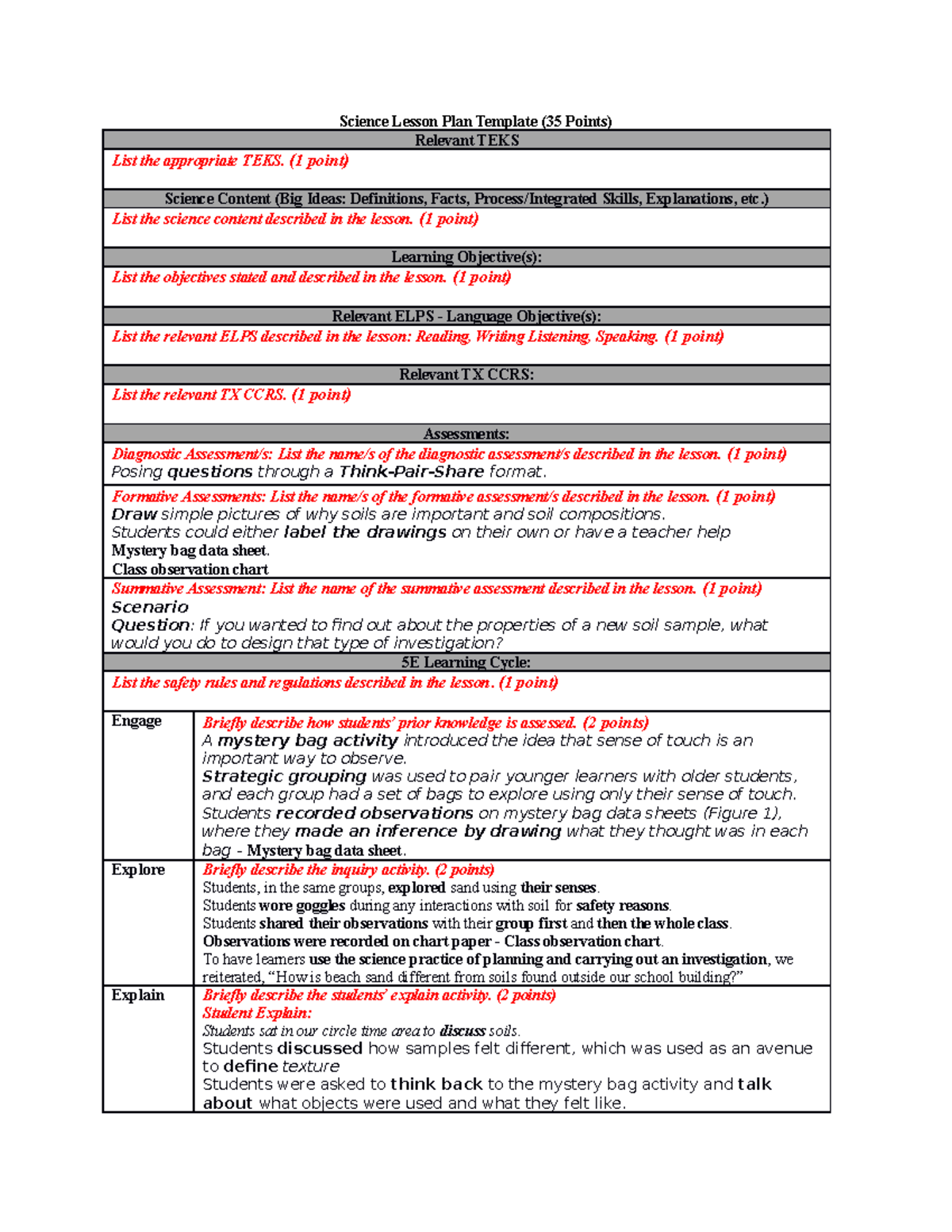 Deconstruct and Revise Earth and Space Science - Science Lesson Plan ...