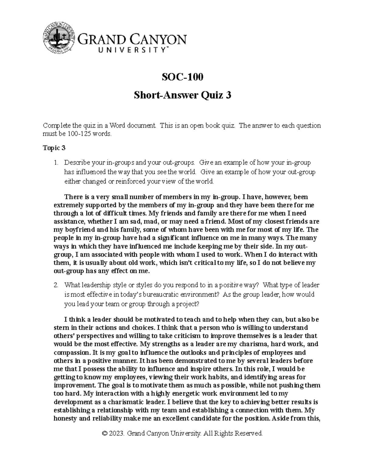 SOC-100.Short-Answer Quiz 3 1-8-18 - SOC- Short-Answer Quiz 3 Complete ...