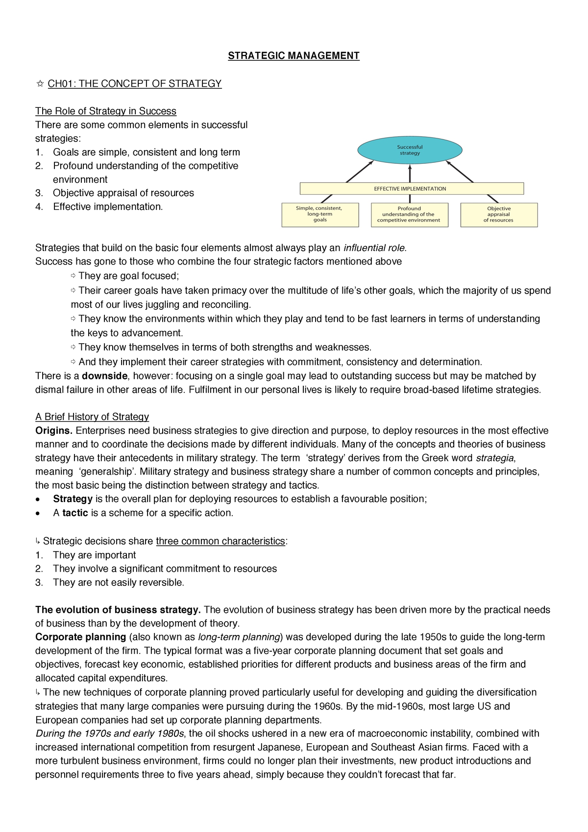 Strategic Management Completo - STRATEGIC MANAGEMENT CH01: THE CONCEPT ...