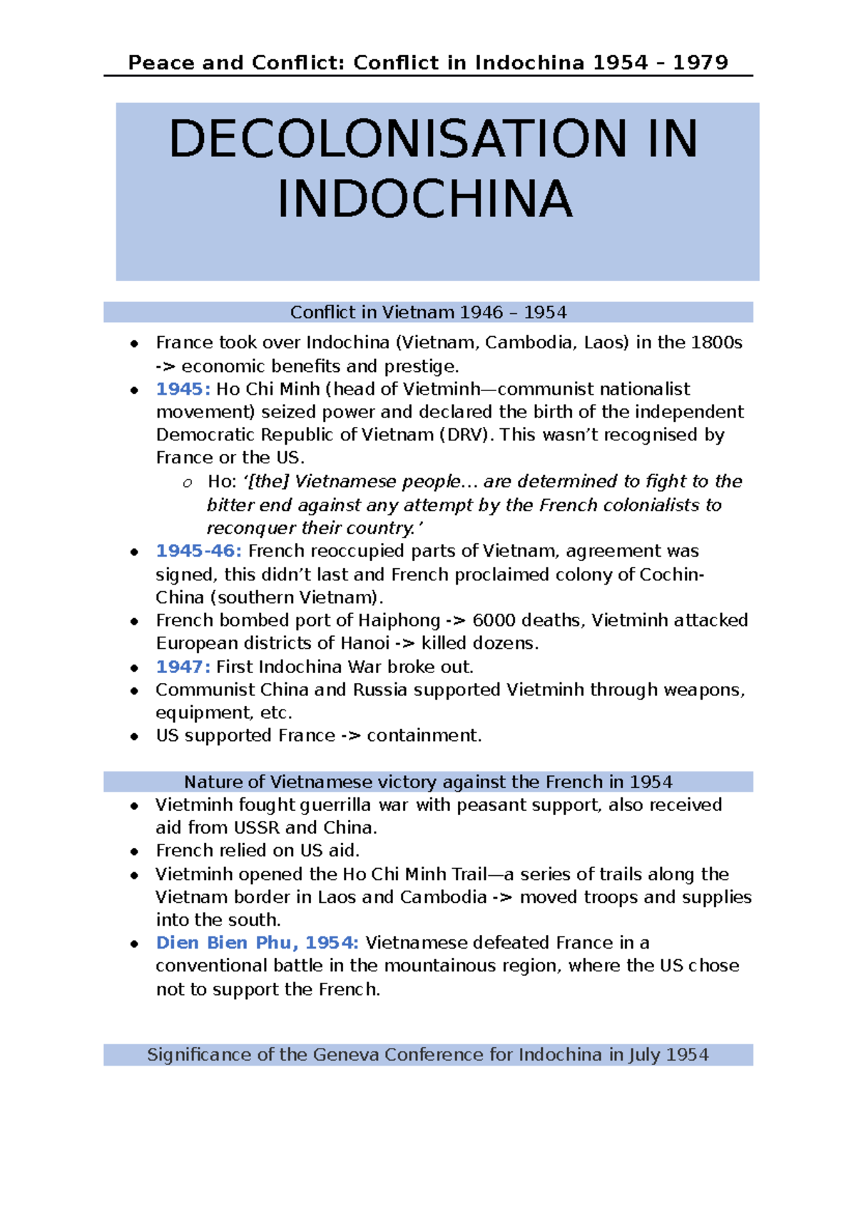 conflict in indochina essay