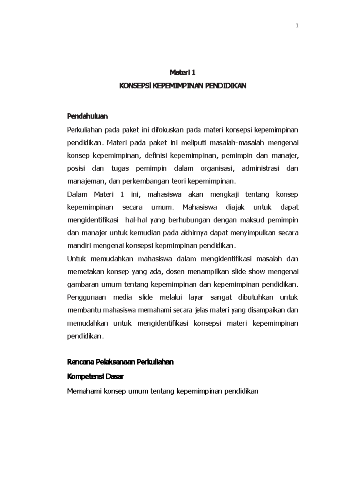 Konsepsi Kepemimpinan Pendidikan - Materi 1 KONSEPSl KEPEMIMPINAN ...