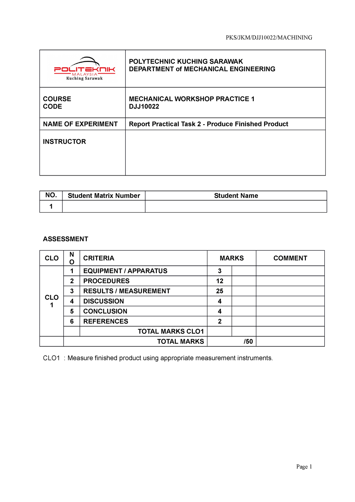 Machine -Report Practical Task 2 - Produce Finished Product ...