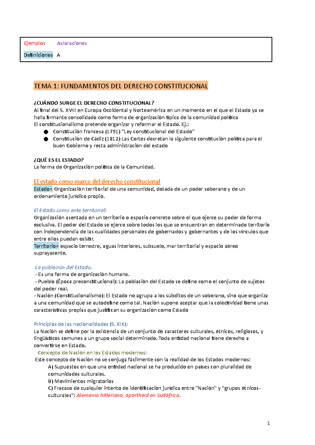 APUNTES DE DERECHO CONSTITUCIONAL TEMA 1 AL TEMA 10 - TEMA 1 ...