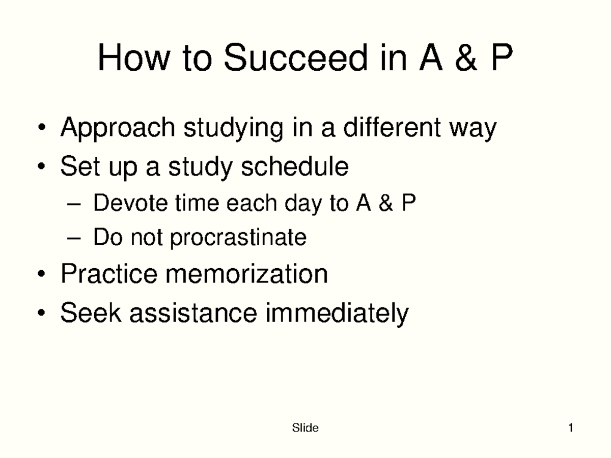 Chapter 01-converted - Lecture Notes 1 - How To Succeed In A & P ...