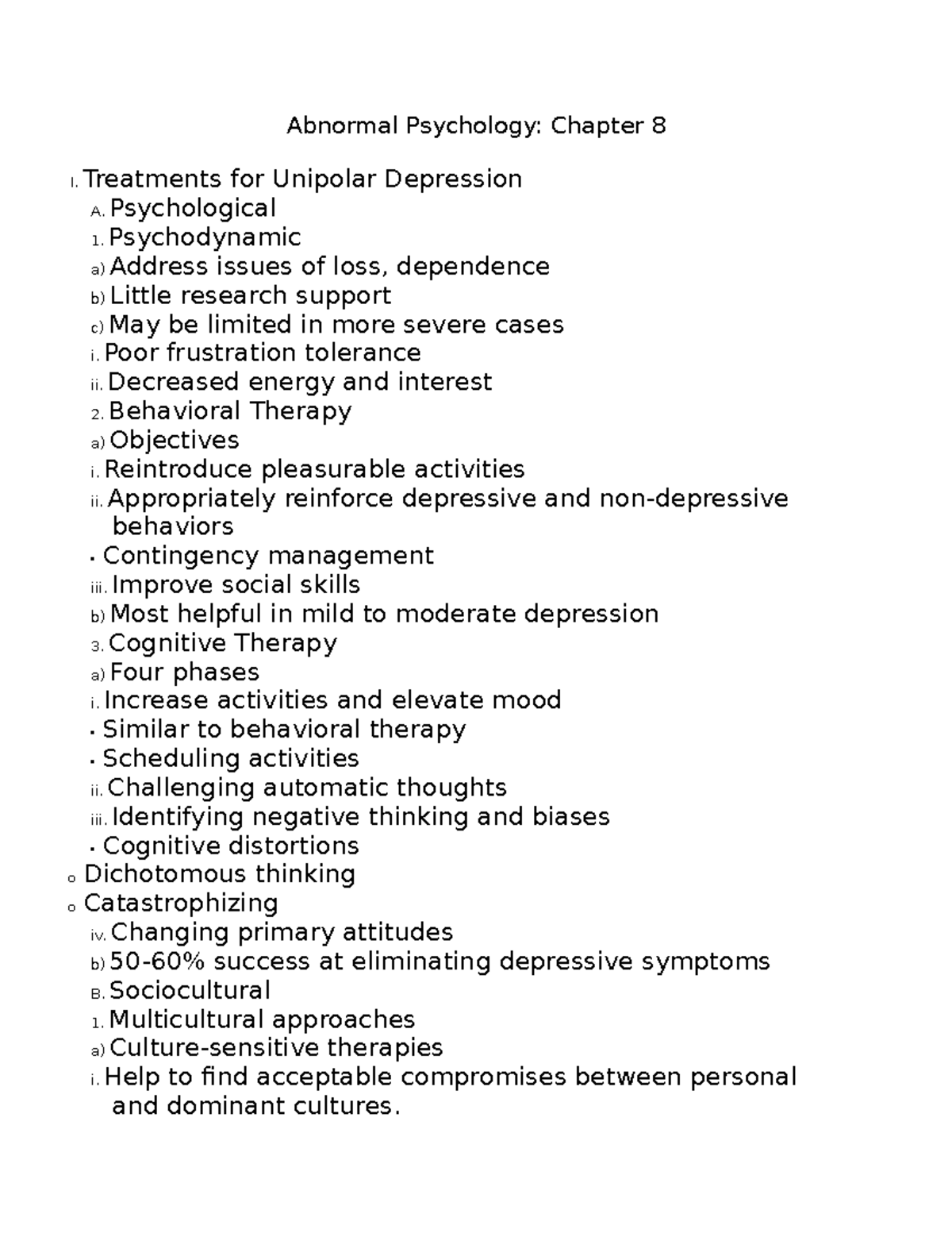 abnormal-pyschology-chapter-8-treatments-for-unipolar-depression-a