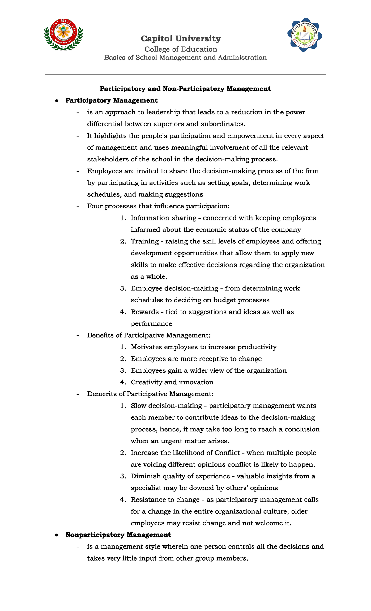 sse-124-participatory-and-non-participatory-management-college-of