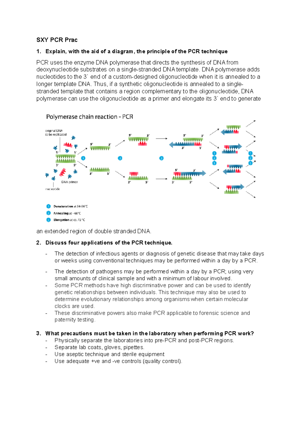 Module 2 & 3 Notes - SXY PCR Prac 1. Explain, With The Aid Of A Diagram ...