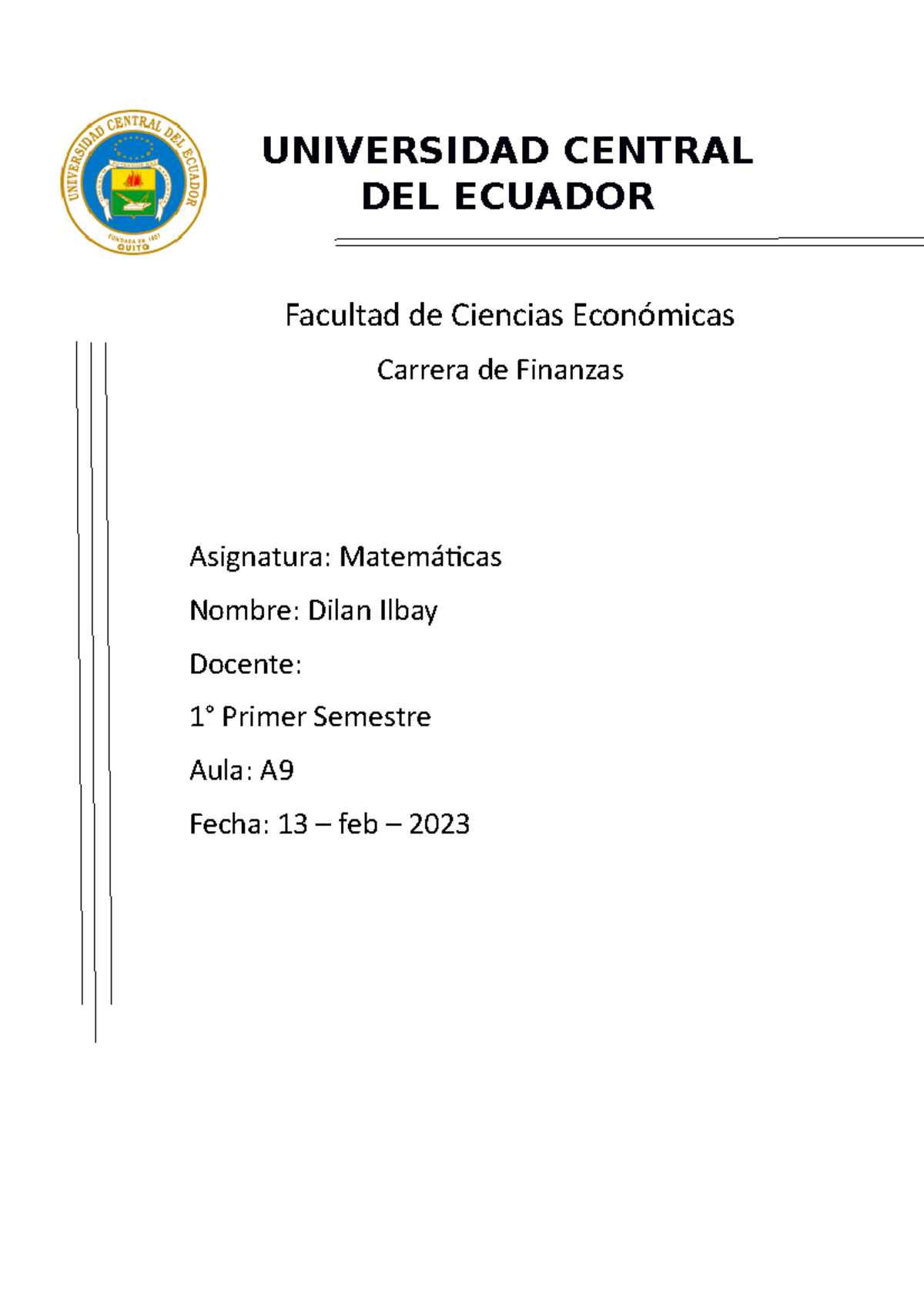 Matlab rrrrrrrrrrrrrrrrrrrrrrrrrrrrrrrr UNIVERSIDAD CENTRAL DEL