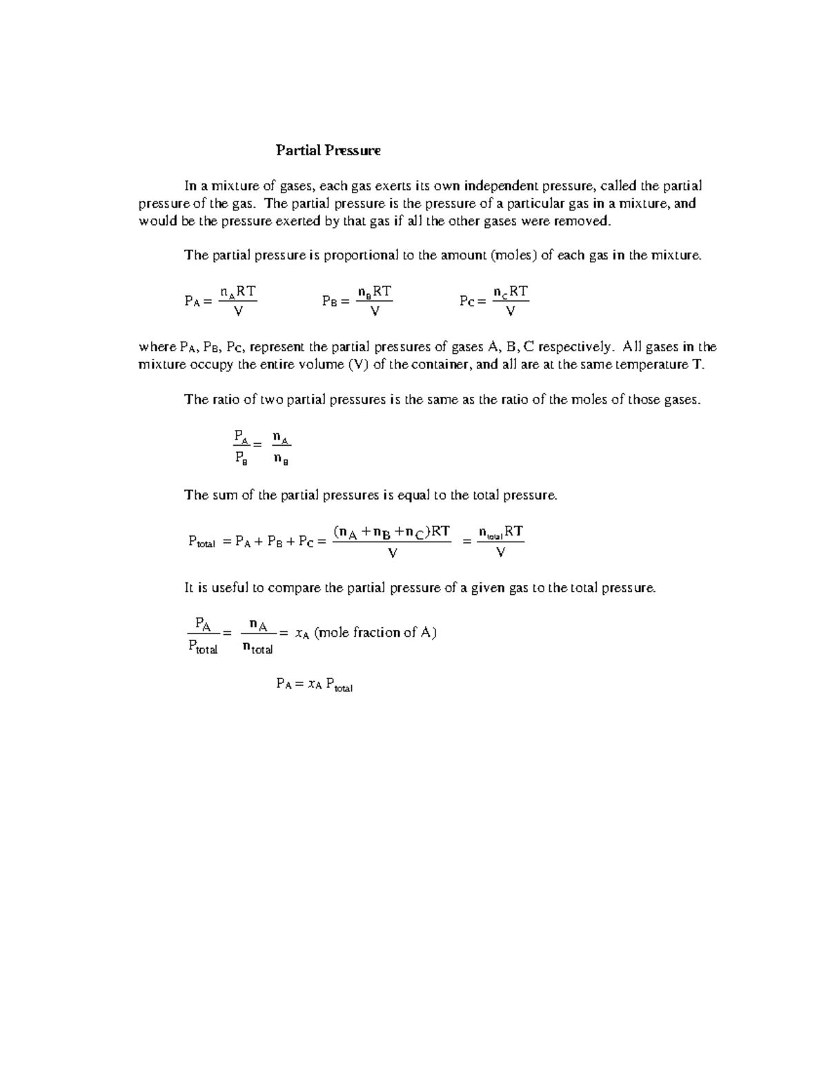 Pressure In A Sentence Chemistry