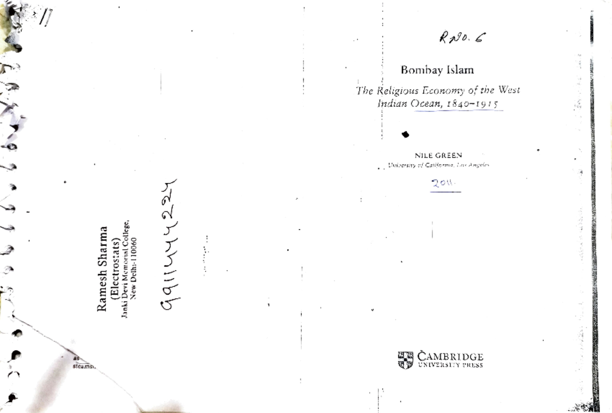 Bombay Islam - Political notes - Political Science II - Studocu