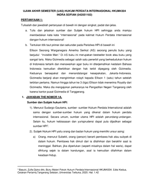 Tugas 2 Hukum Perdata Internasional - 1. Seorang Warga Negara Singapura ...