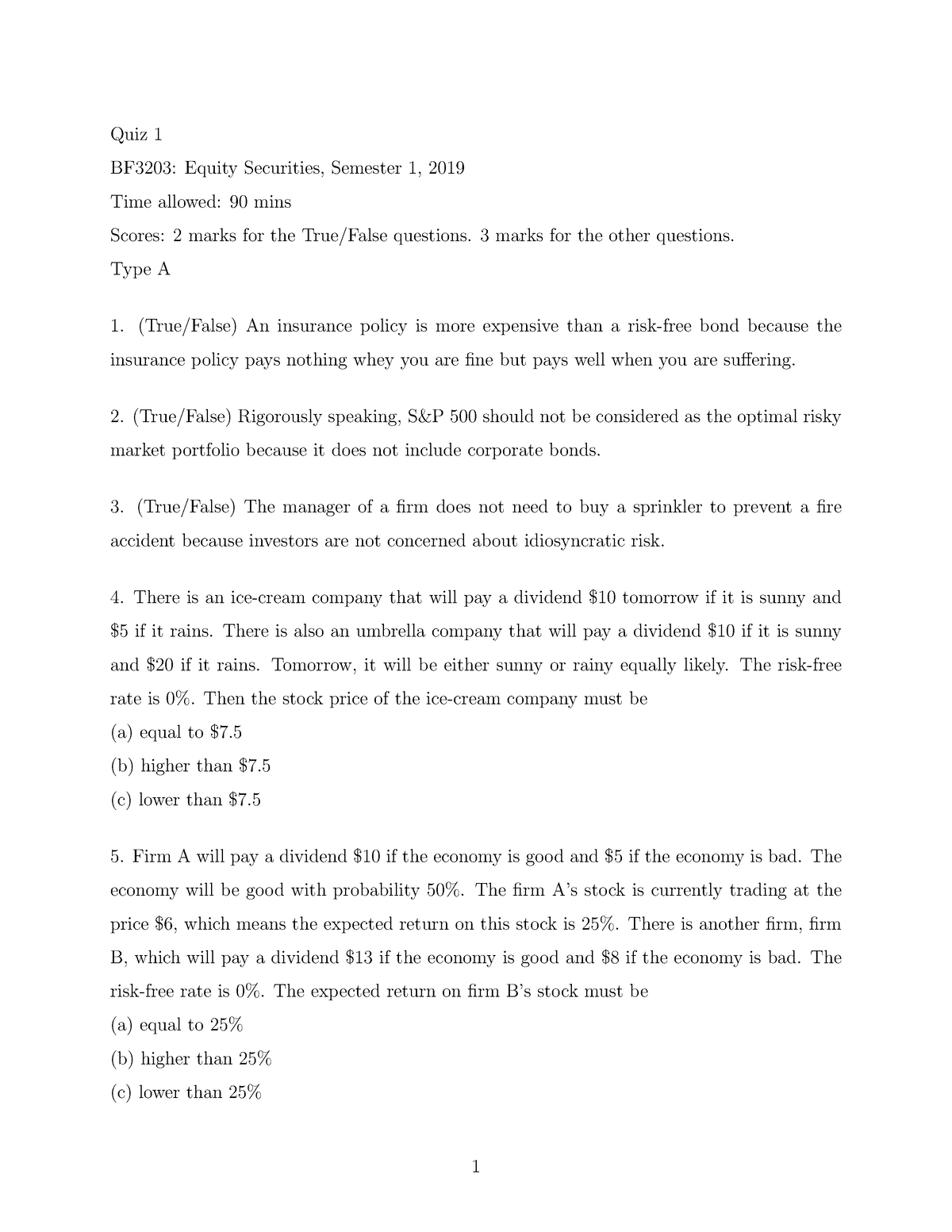 quiz-type-a-notes-quiz-1-bf3203-equity-securities-semester-1