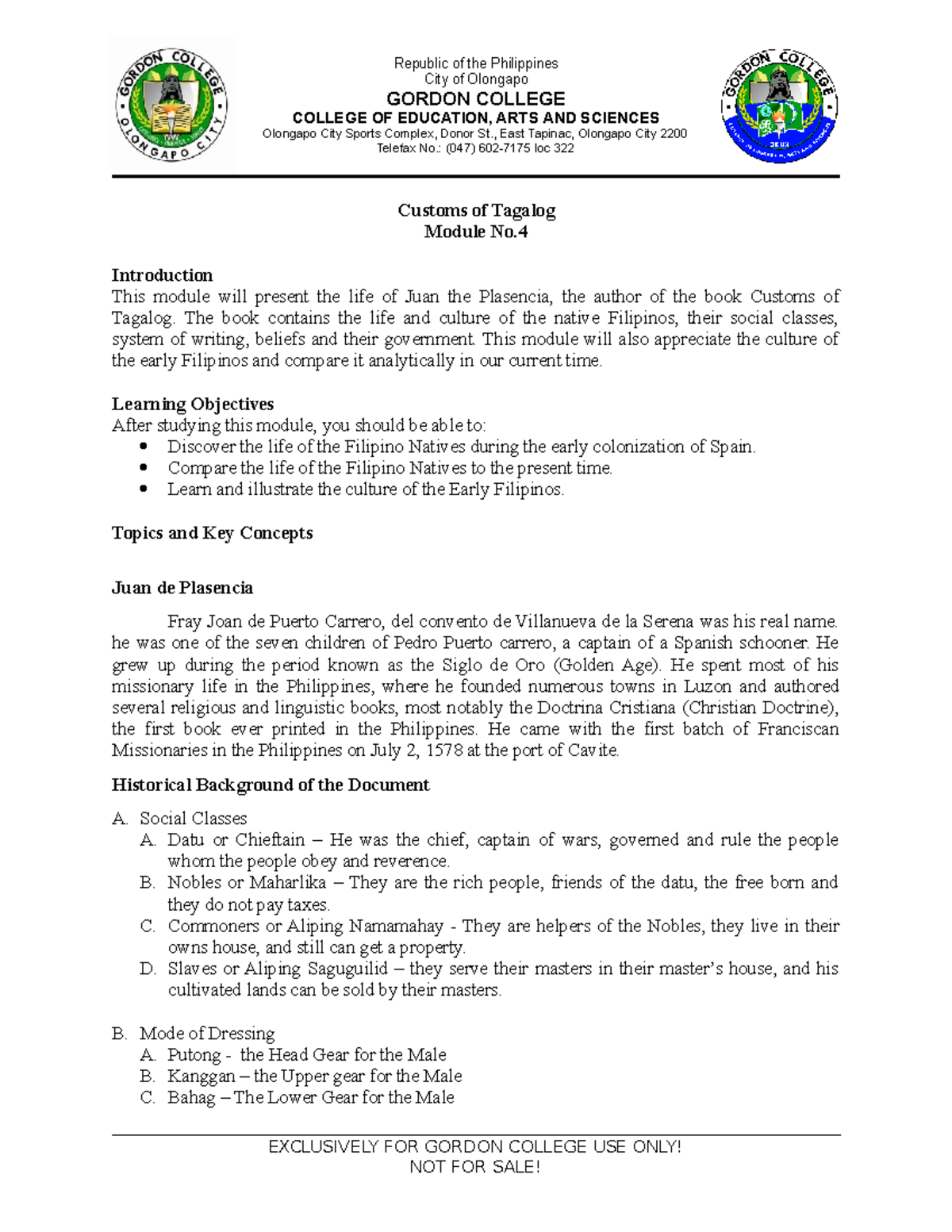 GEC 02 Module 4 - notes for rph - City of Olongapo GORDON COLLEGE ...