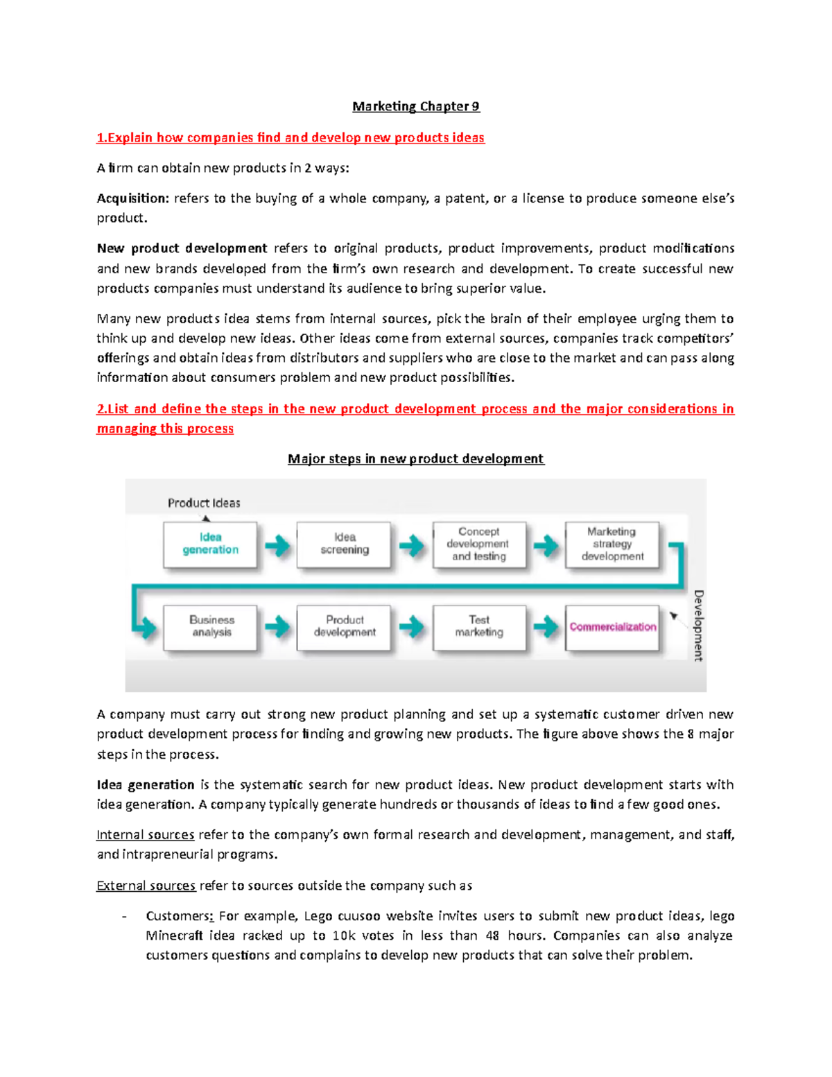 Marketing Chapter 9 - New product development refers to original ...