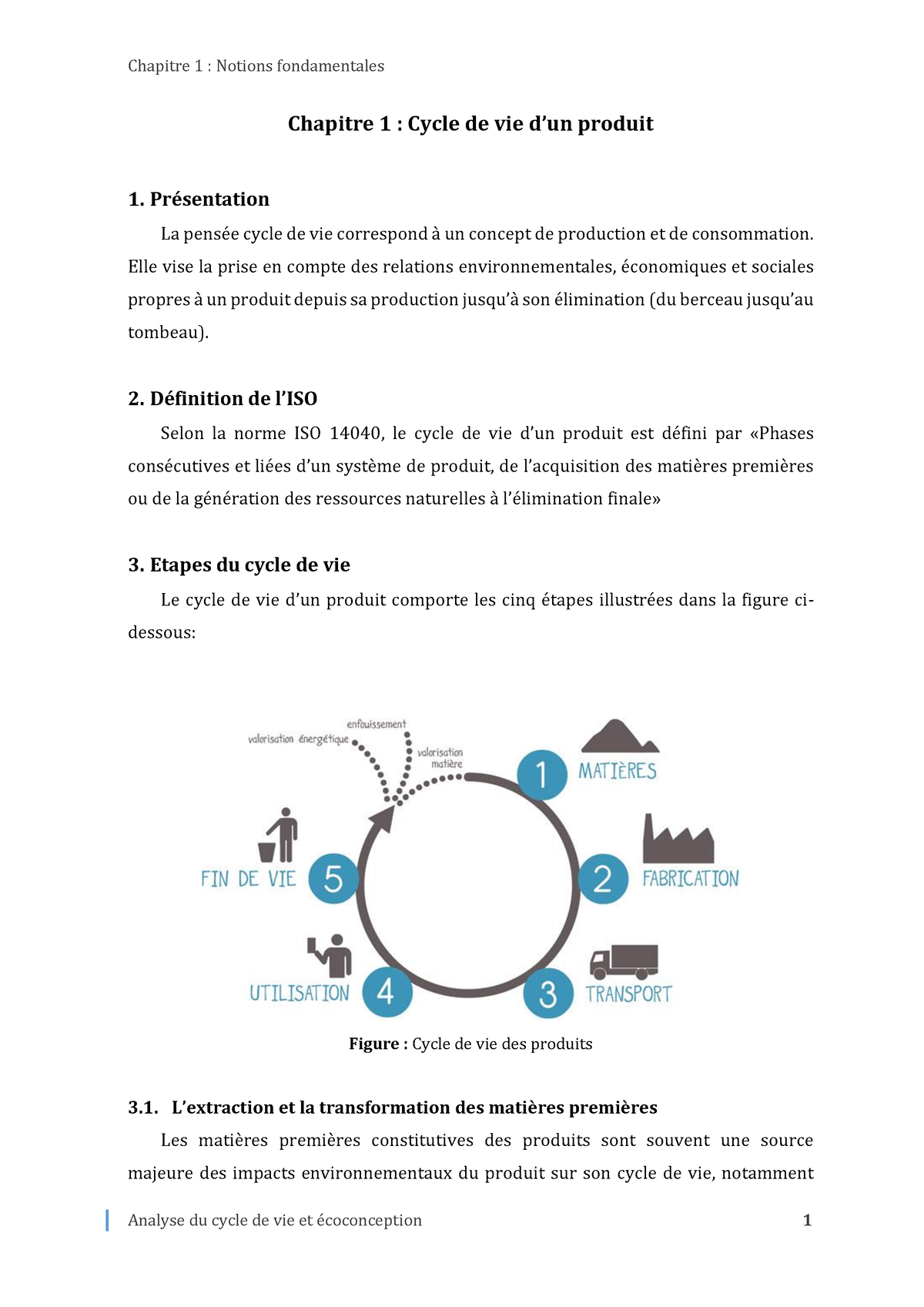 Chapitre 1 Notions Fondamentales - Chapitre 1 : Cycle De Vie D’un ...