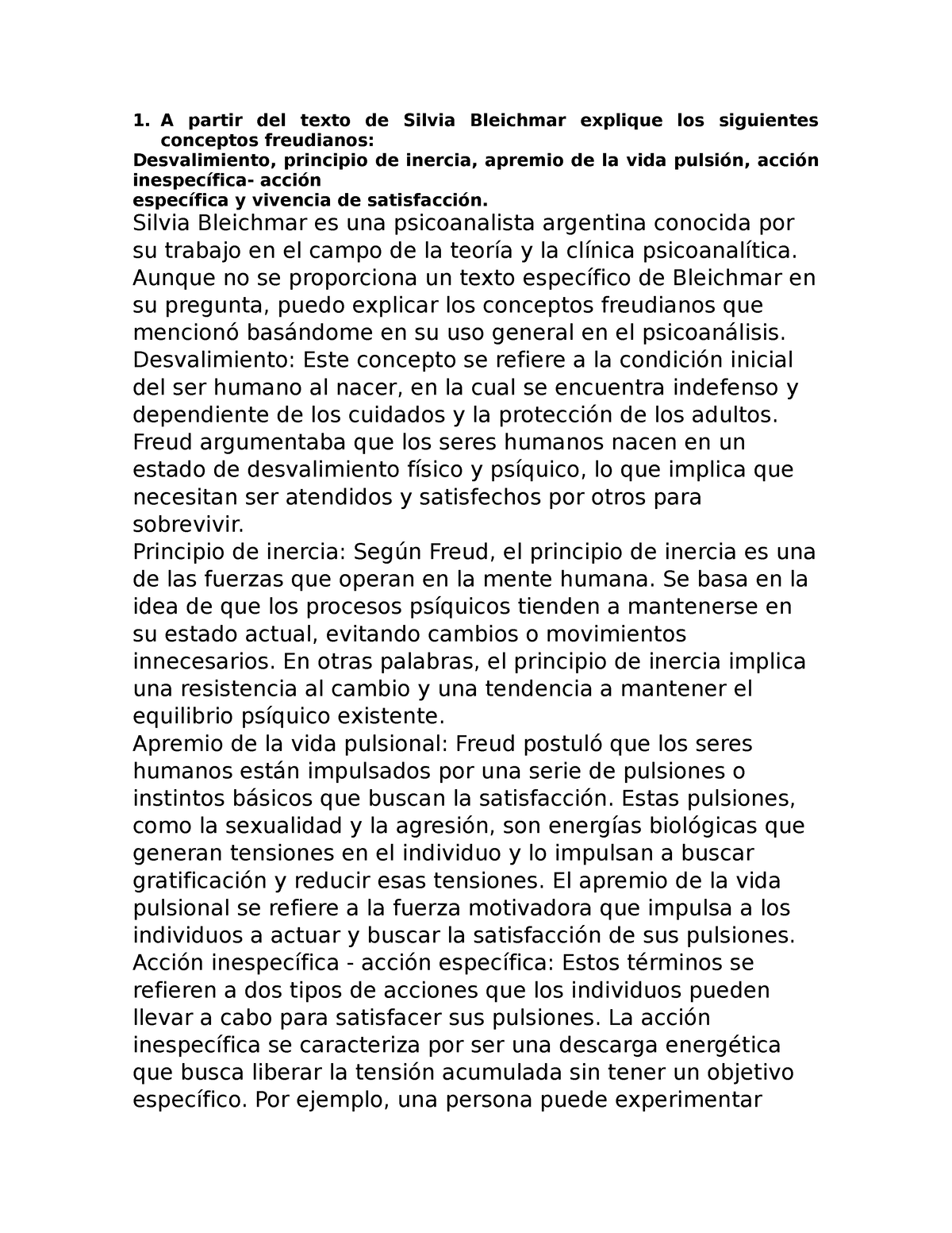 Bleichmar Fundacion Del Icc A Partir Del Texto De Silvia Bleichmar Explique Los Siguientes 0380