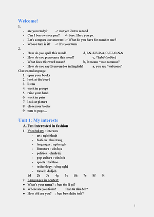 Four-Corners-4-WB-Answer Key-2nd-Edition - Workbook answer key Unit 1 ...