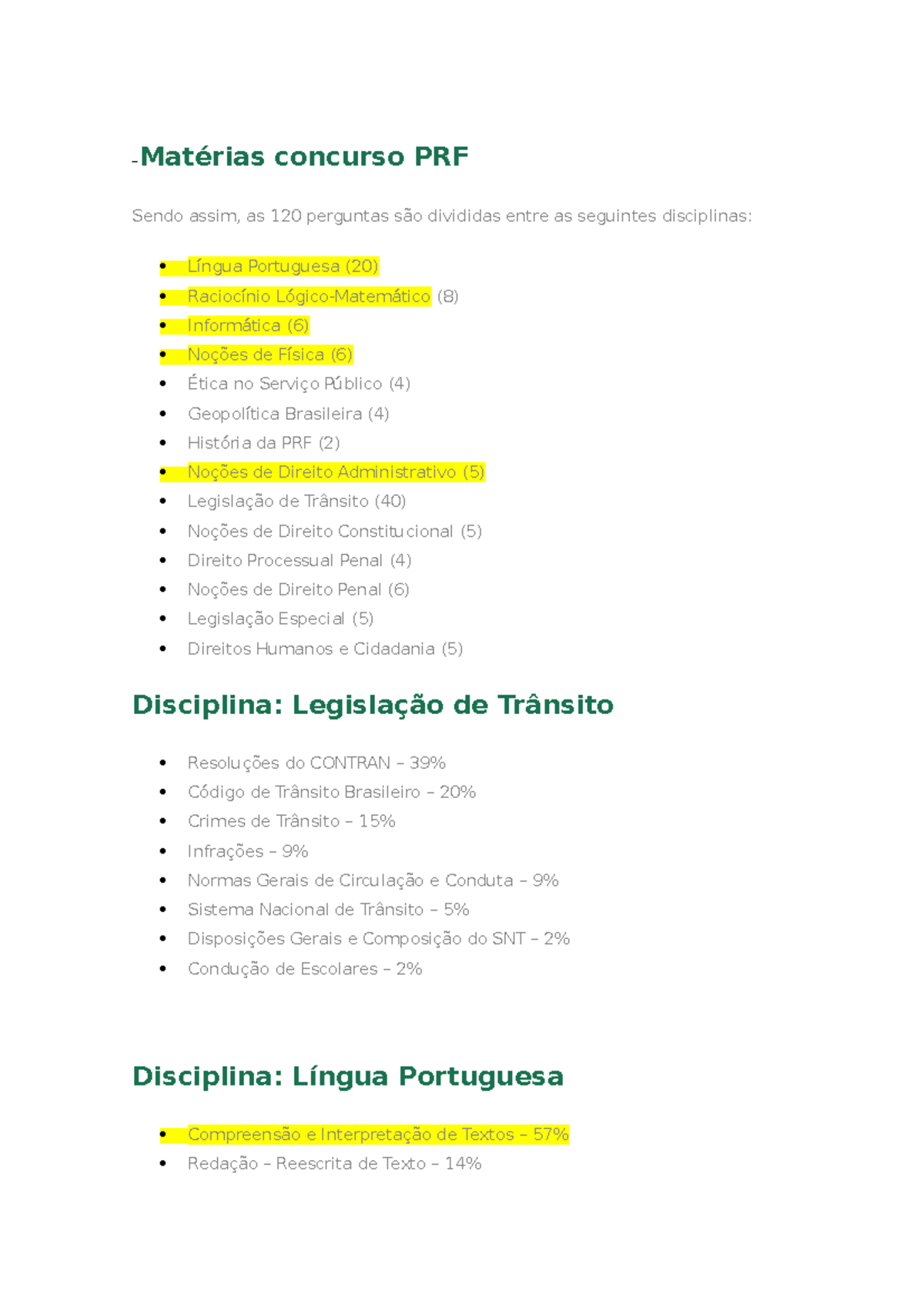 Edital - direito tributario - Matérias concurso PRF Sendo assim, as 120 ...