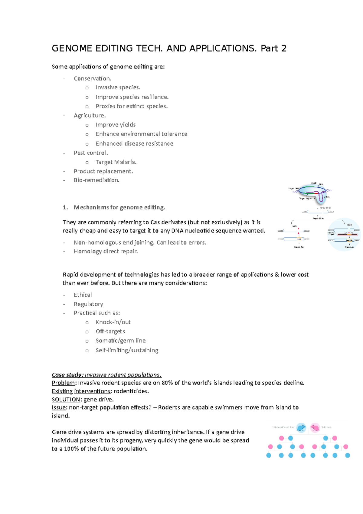 Genome editing technologies II - GENOME EDITING TECH. AND APPLICATIONS ...