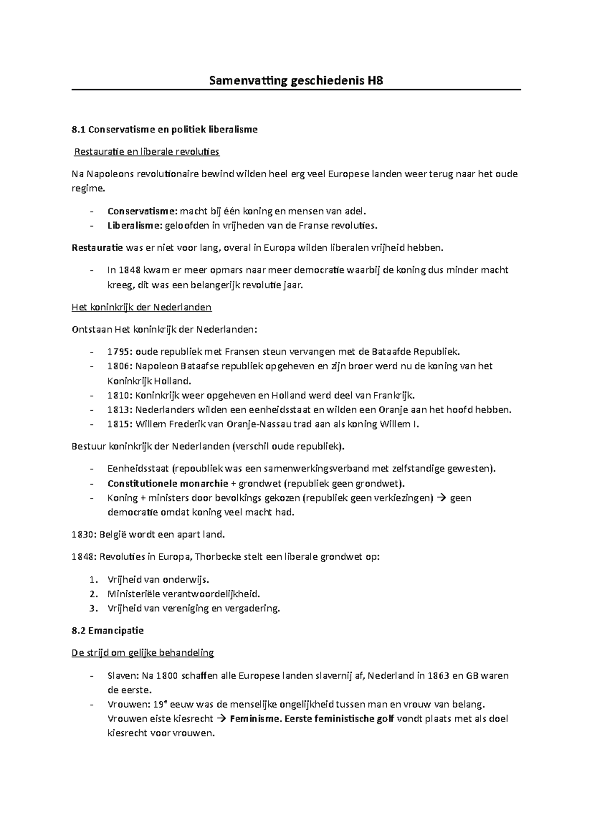 SE geschiedenis - H8 - Samenvatting MEMO. - Samenvatting geschiedenis H ...