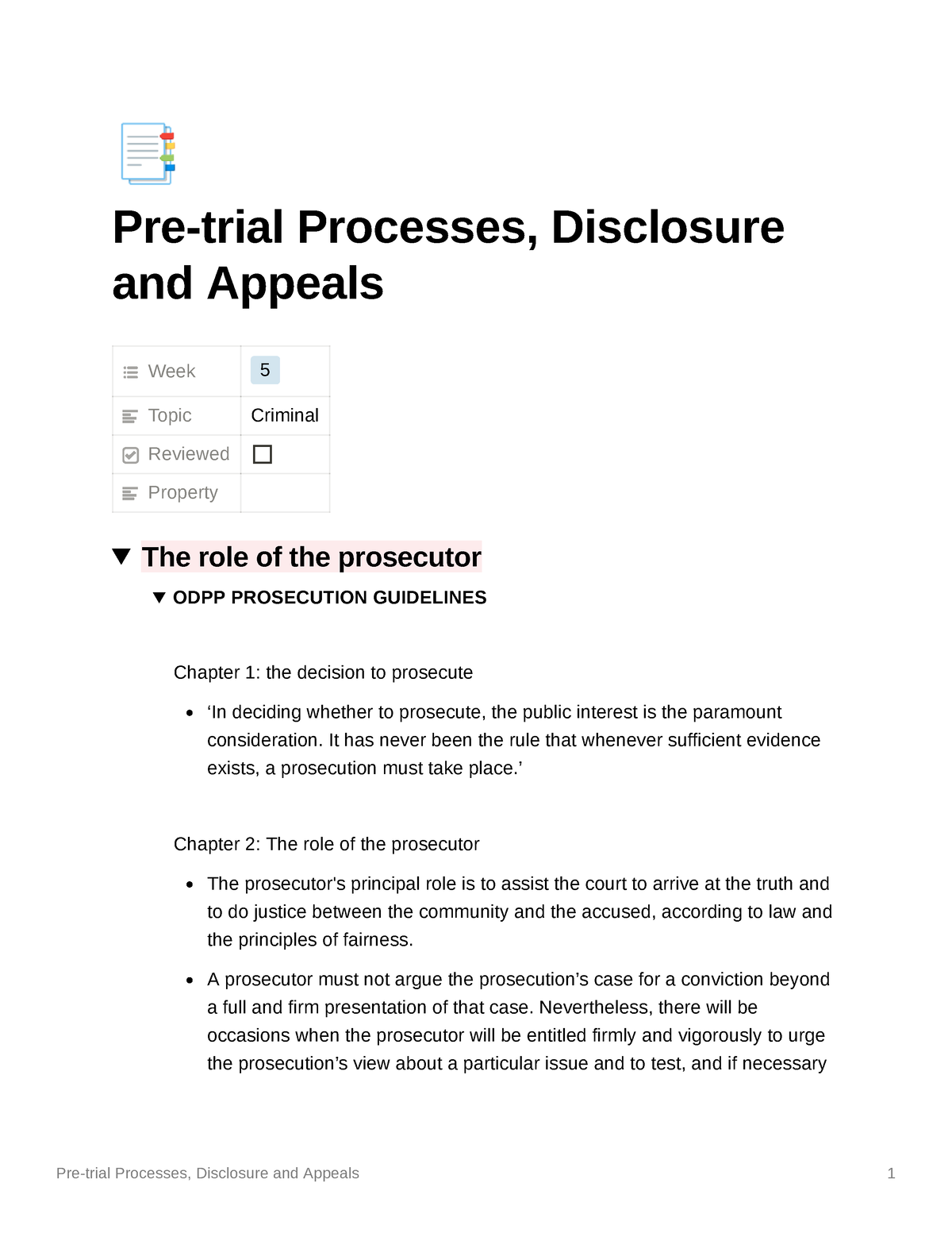 Pre-trial Processes Disclosure and Appeals - ¿ Pre-trial Processes ...