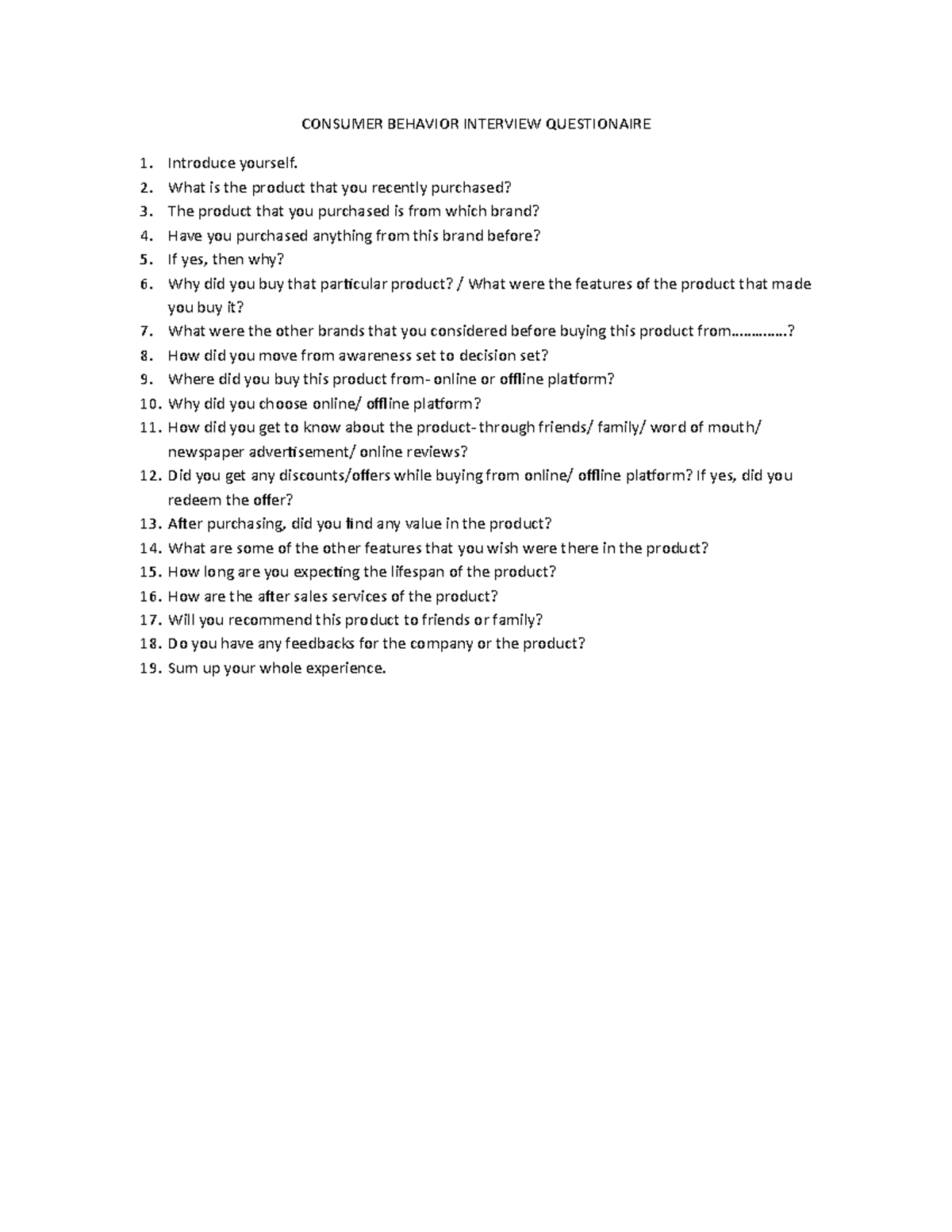 50 Consumer Behavior Survey Questions (Free Template – MSKGCN