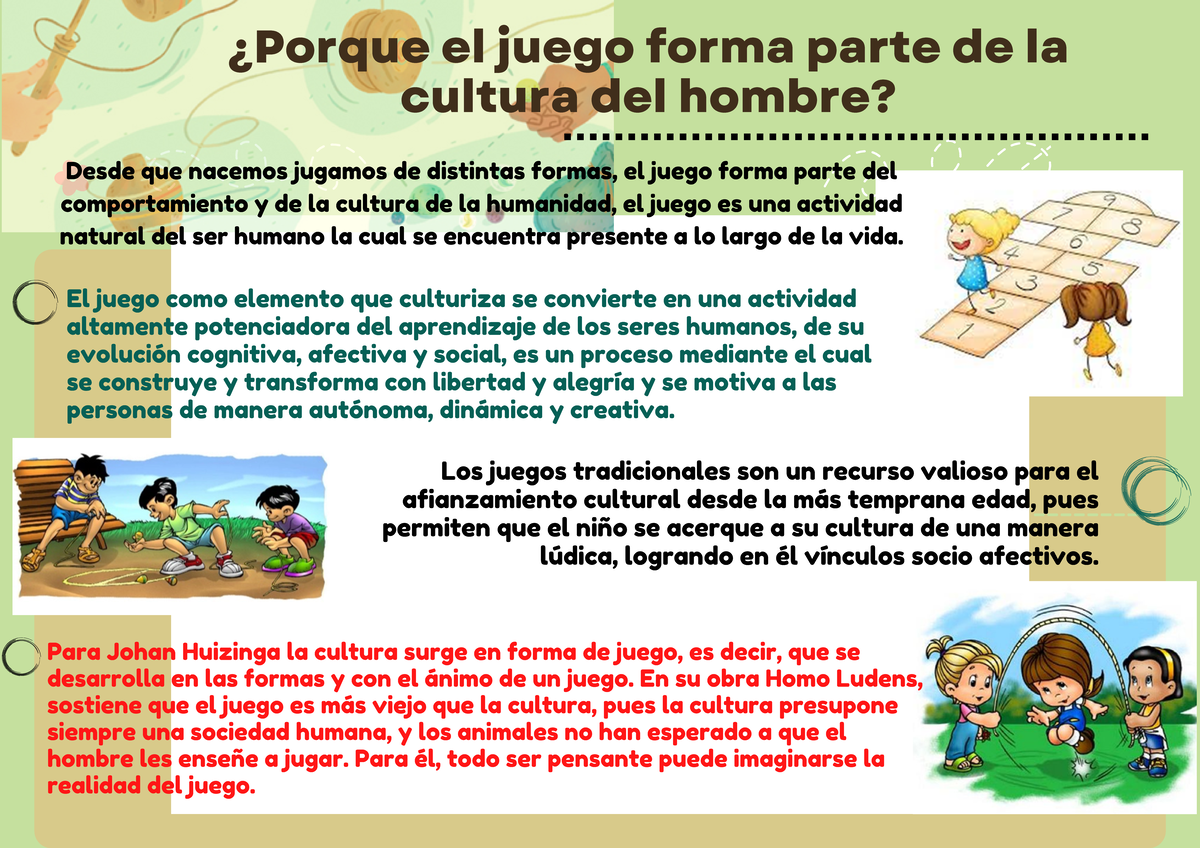 ¿Porque el juego forma parte de la cultura del hombre - ¿Porque el ...