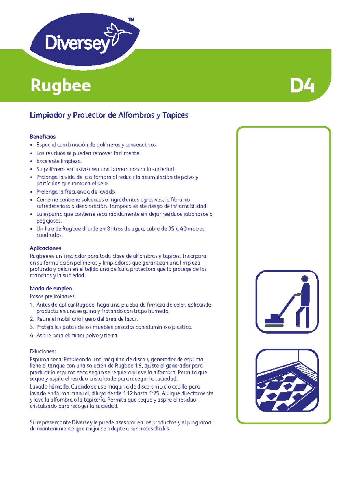 FT Rugbee A4 es CO HRNC - Rugbee Limpiador y Protector de Alfombras y ...