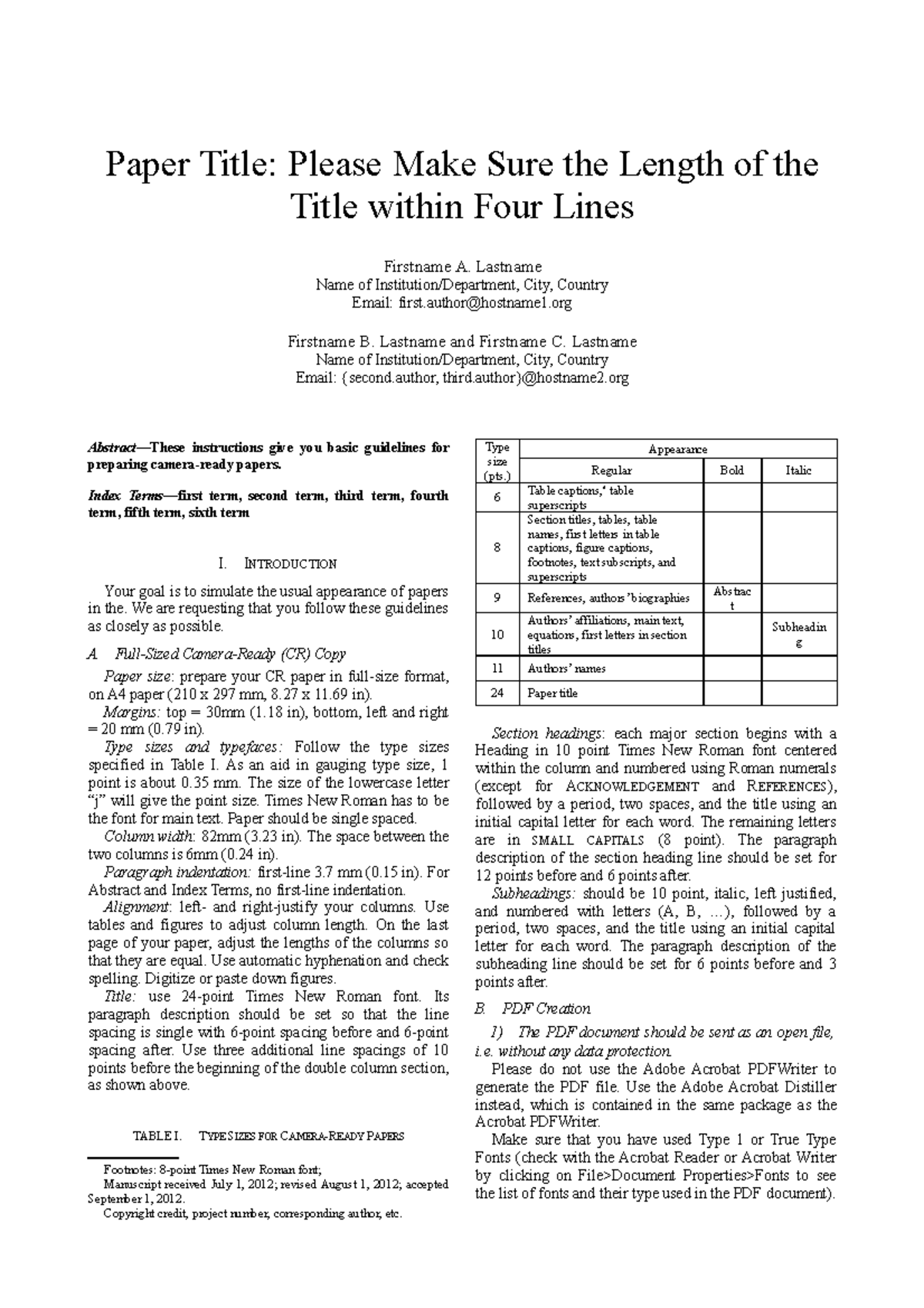 IJLT Template - N/A - Paper Title: Please Make Sure the Length of the ...