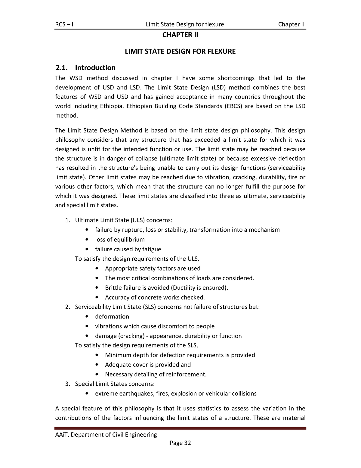 Chapter 2 RC1 aLecture notes of Reinforced concrete structure ...