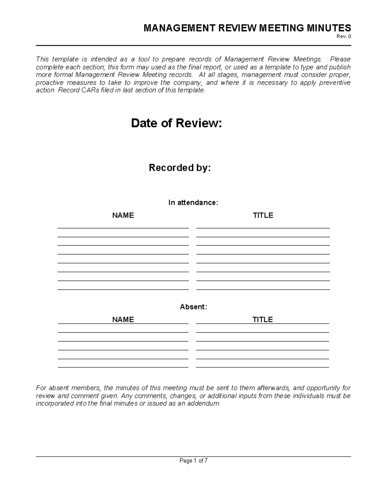 MRMtemplate - alot - Rev. 0 This template is intended as a tool to ...