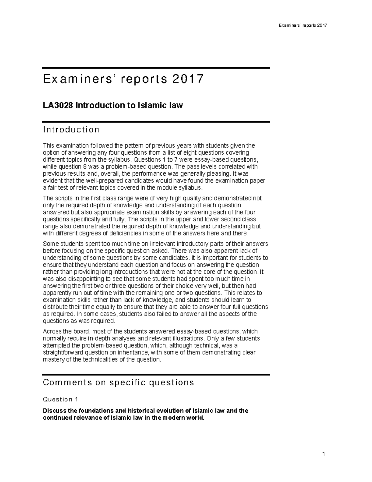 Islamic report 2017 AB - Islam essays require a range of skills ...