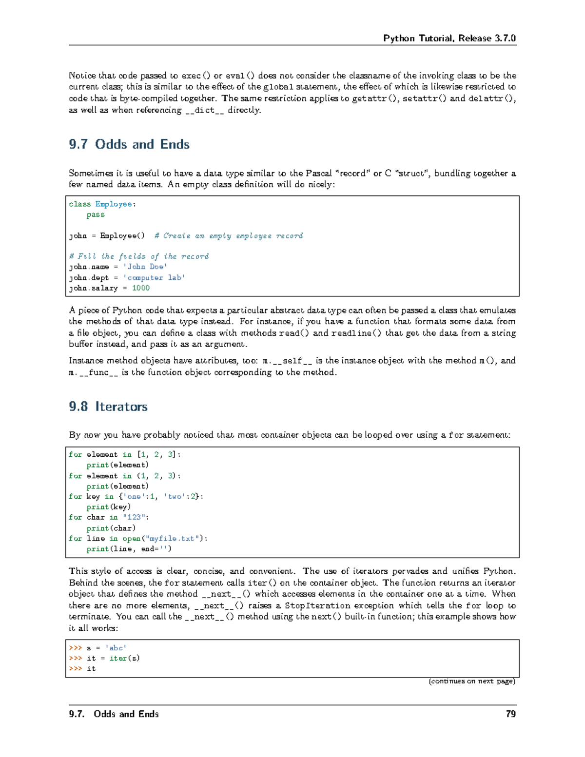 Python Notes-20 - NOTES - Notice that code passed to exec() or eval ...