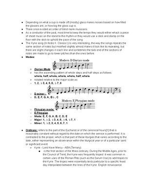 Music Appreciation Notes #2 Prehistoric Music - MUSIC-110 - C means ...