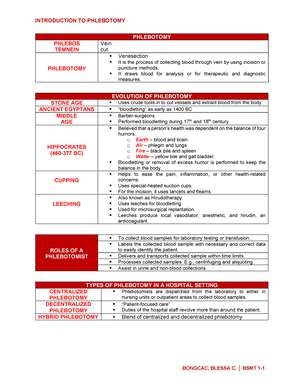 Phleb Tube Collection Cheat Sheet Copy Laboratory Tube Collection Quick Reference Guide Studocu