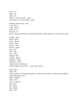 Medical Terminology 1 - Unit Outline Module 1 Orientation To Medical ...