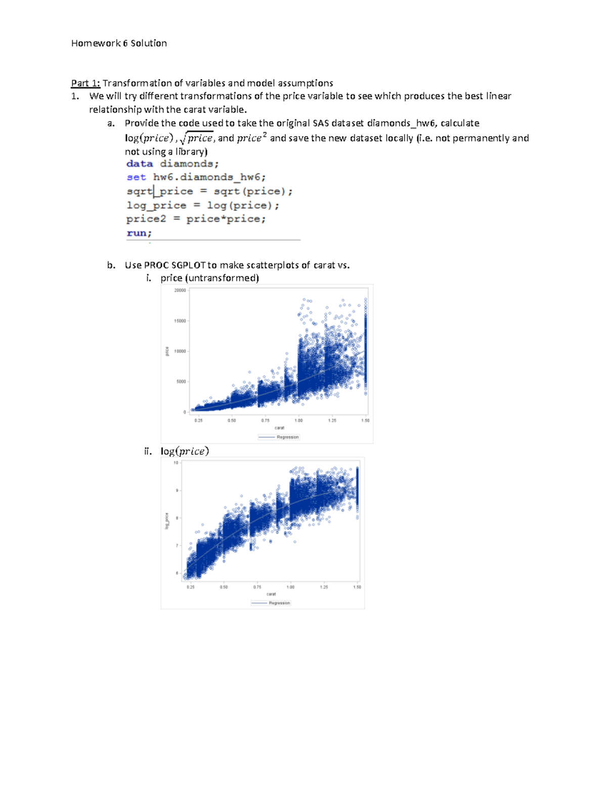 Assignment 6 solutions - Homework 6 Solution Part 1: Transformation of ...