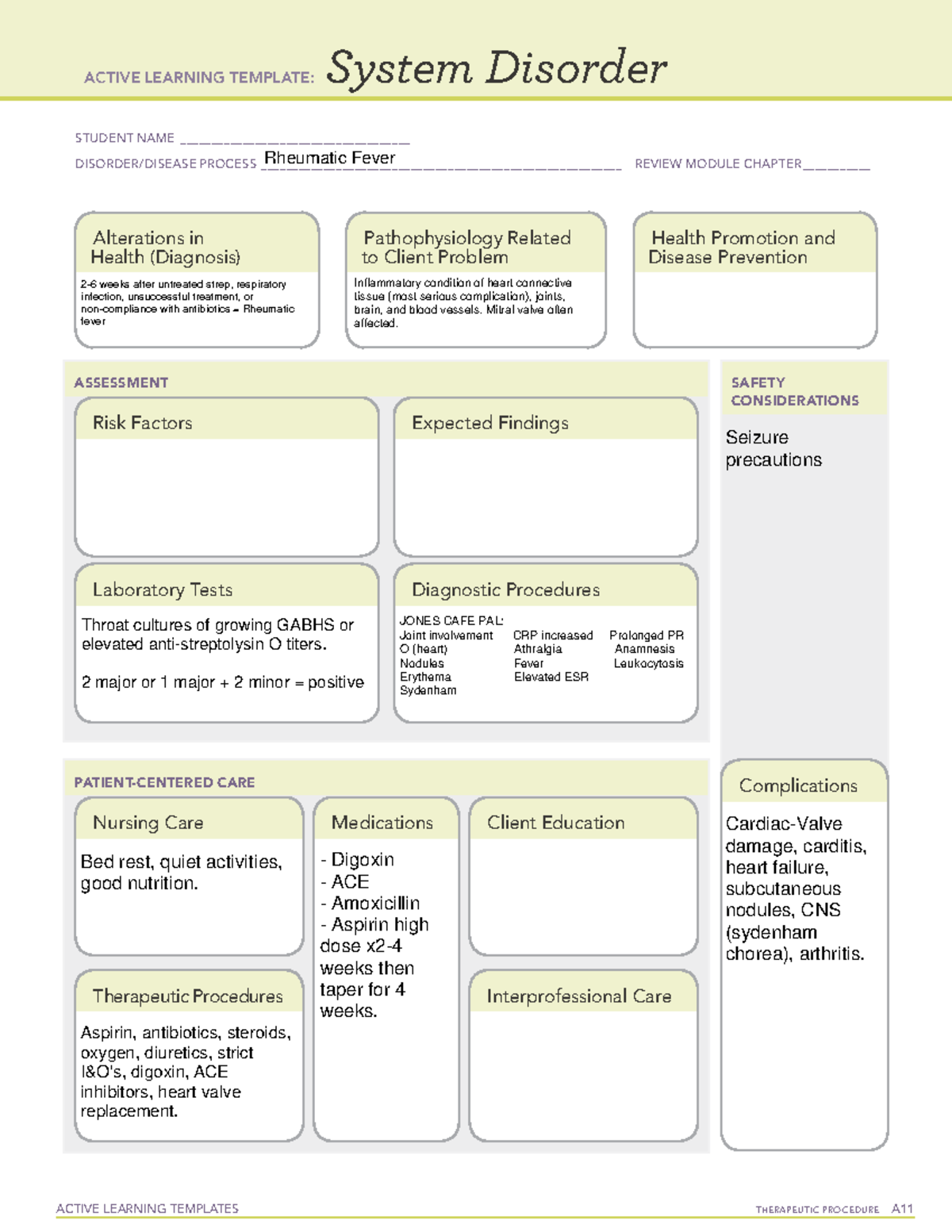 RF - disorder - ACTIVE LEARNING TEMPLATES THERAPEUTIC PROCEDURE A ...