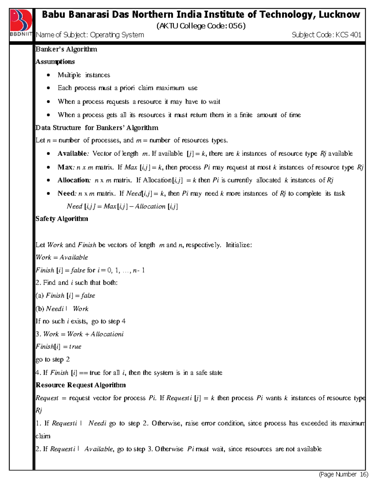 Unit 3 Notes - CPU scheduling - Babu Banarasi Das Northern India ...