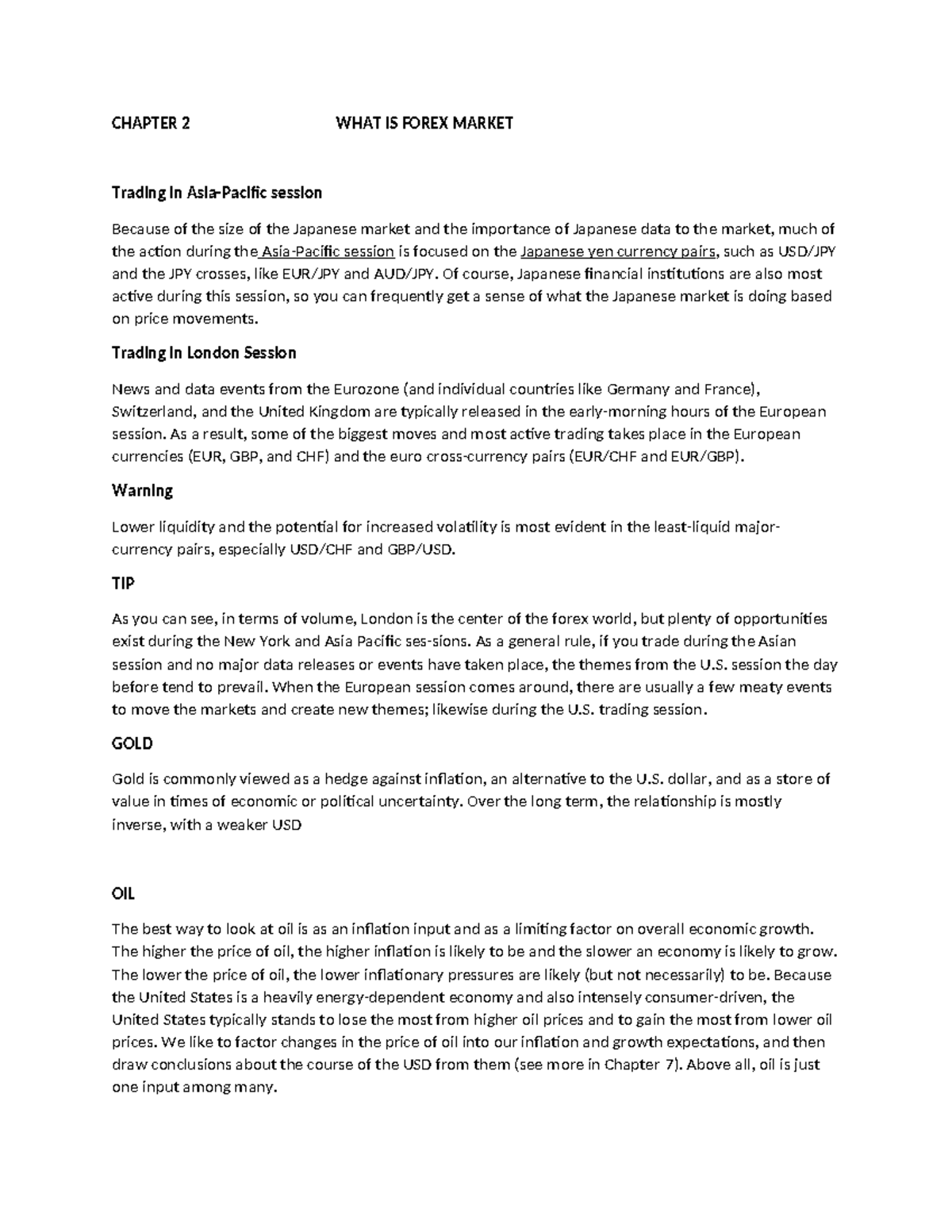 Forex Book Notes - CHAPTER 2 WHAT IS FOREX MARKET Trading in Asia ...