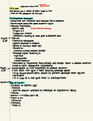 CH 2 Lecture - BIO 2700 - Lecture 9/ Sunday, September 11, 2022 4:44 PM ...