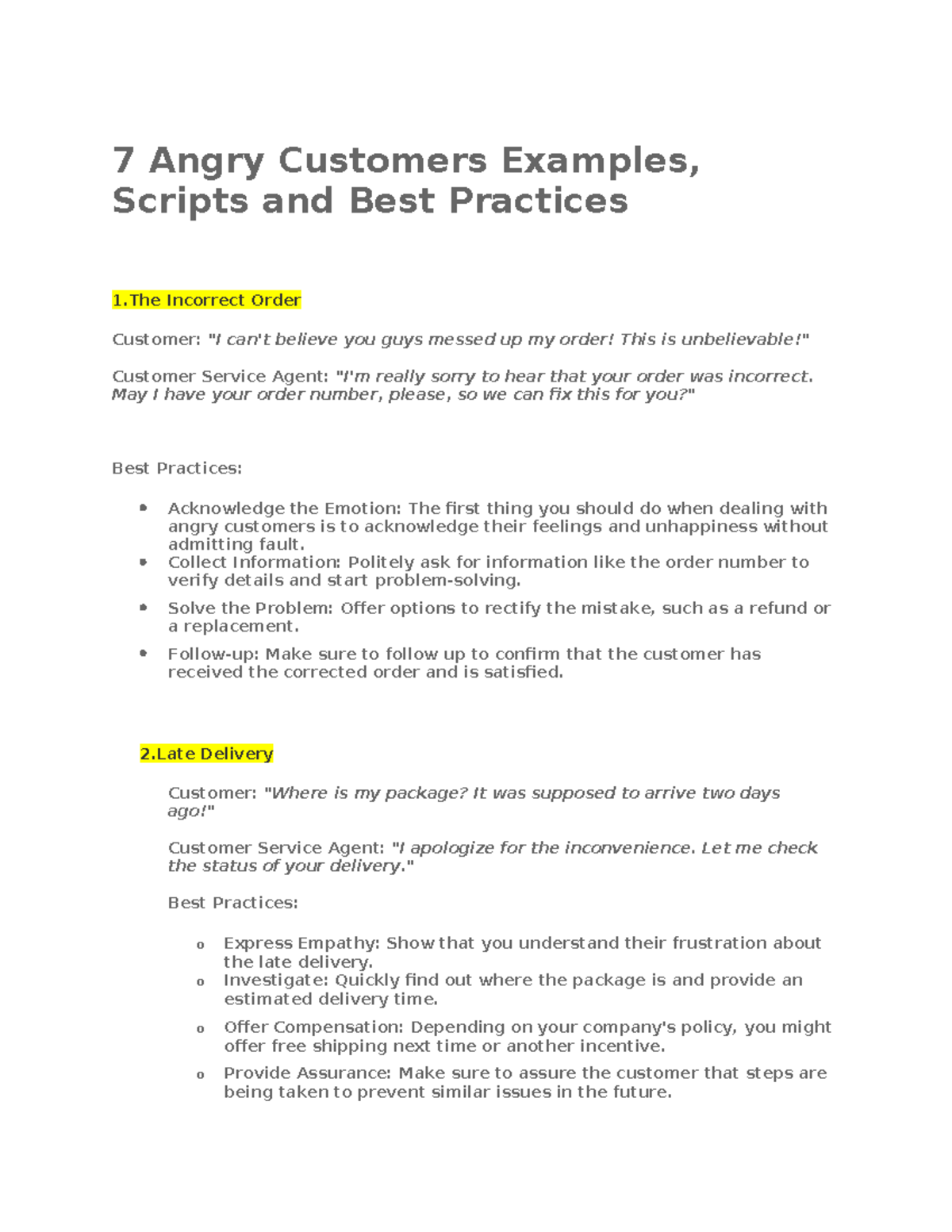 7 Angry Customers Examples - 7 Angry Customers Examples, Scripts and ...