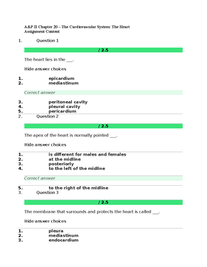 Anatomy & Physiology II Final Exam Questions - Anatomy & Physiology II ...